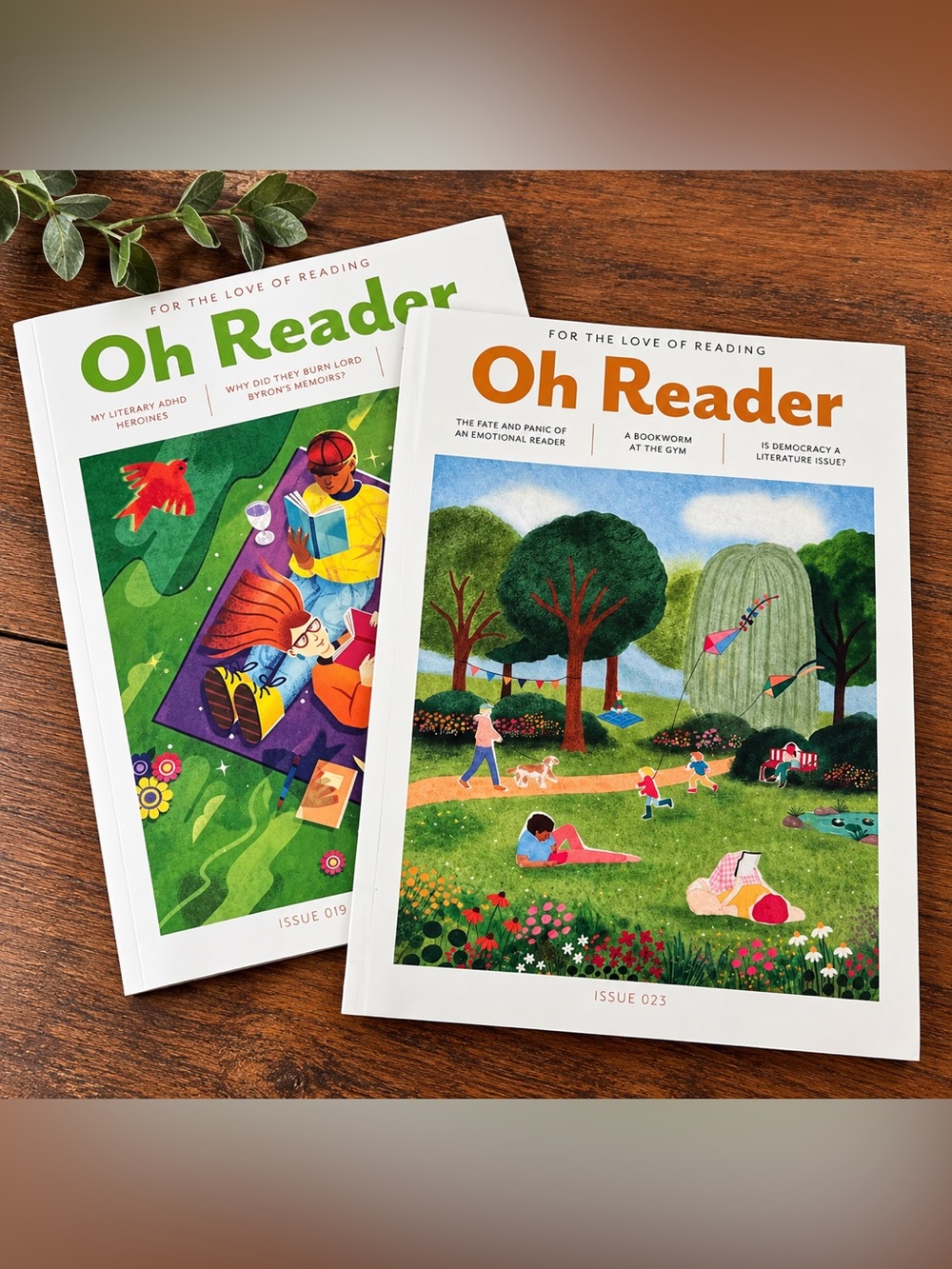 Oh Reader Magazines- White/Green